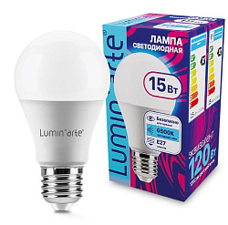 Светодиодная лампа Luminarte LSTD-A60-15W6KE27 15Вт 6500K E27 LSTD-A60-15W6KE27