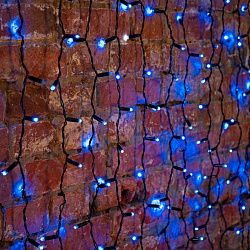 Гирлянда светодиодная Занавес 2х3м 760 LED СИНИЙ черный ПВХ IP65 постоянное свечение 230В нужен блок 303-500 NEON-NIGHT 235-143