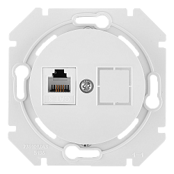 Розетка телефонная одногнездная для скрытой установки (полимерный суппорт) ТР4-6301 11563BY