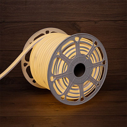 Гибкий неон LED SMD, форма – D, 16х16 мм, теплый белый, 144 LED/м, бухта 50 м 131-086