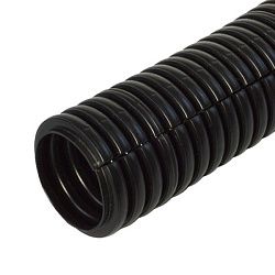 Труба гофрированная ПП безгалогенная (HF) разрезная черная dвн 14,1 мм, dнар 20 мм (25м/уп) Промрука PR02.0246