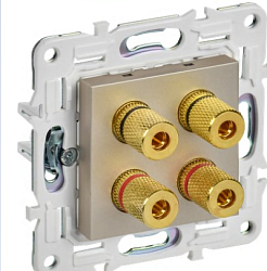 SKANDY Аудиорозетка 4-местная SK-A01Sh шампань IEK SK-S40-K37