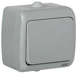 AQUATIC Выключатель 1-клавишный для открытой установки 10А IP54 ВС-20-1-0-А IEK EVA10-K03-10-54