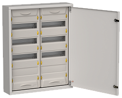 TITAN 5 Корпус металлический ЩРн-96 (2х48) 710х570х140мм IP31 серый (одна дверь) IEK TI5-50-N-2X048-31-7035