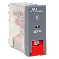 Реле промежуточное с кнопкой и мех. индикацией RPAt 22/2 8A 230В AC EKF 