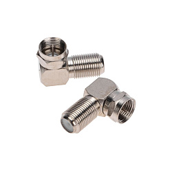 Переходник антенный, (гнездо F - штекер F), угловой, 5 шт. PROconnect 05-4203-4-9