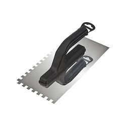 Гладилка нержавеющая 130х270 мм, зуб 4х4 мм, пластиковая ручка REXANT 89-0252