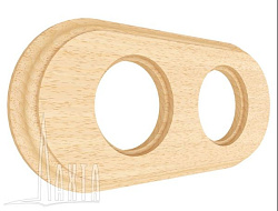 Рамка 2х-мест, дерев, скрыт,уст,, овал, без тонировки Лахта "СенатЪ" GE70842-00