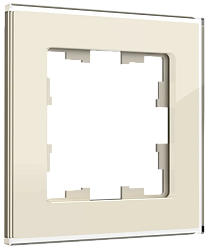 BRITE Рамка 1 -местная РУ-1-2-БрВа стекло ванильный IEK BR-M12-G-K10