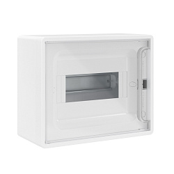 Щиток 8 мод настенный Фрейм (FRAME), белый  , с 2 шинами PEN  на 6 и 8 отв. F08W1WT
