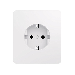 Розетка ROUND 1-ая с/з с/у, со шторками 16А перламутр KRANZ KR-78-0701-1