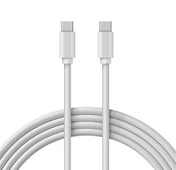 Кабель Type-C - Type-C, 3A, 1м, ПВХ, белый REXANT 18-1828