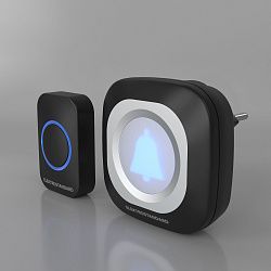 Звонок беспроводной 36M IP44 DBQ25M WL черный Elektrostandard a047174