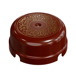 Коробка распределительная фарфоровая D80мм, высота 33мм, IP20, коллекция "ИМПЕРАТОРСКАЯ", цвет - кор GE70235-04EL