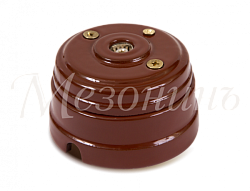 Розетка ретро TV (SAT) оконечная (в комплекте с подъемной рамкой D70x45), цвет - коричневый, коллекц GE70321-04