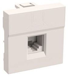 Розетка компьютерная РКИ-20-00-П RJ-45 UTP кат.5e (на 2 модуля) ПРАЙМЕР белая IEK CKK-40D-RI2-K01