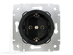 Розетка с ЗК, скрыт,установки, цвет - чёрный Лахта/Лахта СенатЪ GE35301-05