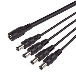 Разветвитель питания DC на 4 разъема 2,1х5,5мм REXANT 14-0319