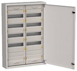 TITAN 5 Корпус металлический ЩРн-120 (2х60) 835х570х140мм IP31 серый (одна дверь) IEK TI5-50-N-2X060-31-7035