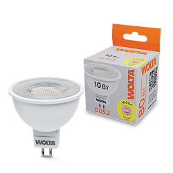 Светодиодная лампа WOLTA WSTD-MR16-220V10W3KGU5.3-L 10Вт 3000K GU5.3 с линзой WSTD-MR16-220V10W3KGU5.3-L