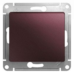 Кнопка нажимная 1-кл. СП Glossa 10А IP20 (сх. 1) 10AX механизм баклажан. SE GSL001115 454480