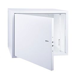 Шкаф настенный 19" АНТИВАНДАЛЬНЫЙ распашной 14U 600×500×700мм, (ШxГxВ) RAL 7035 REXANT 04-2254