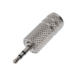 Переходник 2,5мм стерео штекер - 3,5мм стерео гнездо, металл REXANT 14-0105