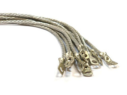 Проводник заземляющий  П-150 S=6 мм (с двумя након.) ЗЭТАРУС zeta11213