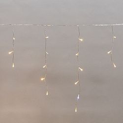 Гирлянда светодиодная Айсикл (бахрома) 5х0,6м, с эффектом мерцания, прозрачный провод, IP44, 230В, диоды ТЕПЛЫЕ БЕЛЫЕ, 112LED NEON-NIGHT 255-526