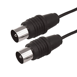 Шнур ТВ штекер - ТВ штекер, 3м, черный REXANT 17-5023