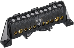 TEKFOR Шина N "ноль" в комбинированном DIN-изоляторе "Стойка" 8х12-(4+5)-Ч IEK TF-NN20-45-DP-K02