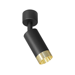 Накладной светильник WOLTA WSL-MR11/S15BG Petite под лампу MR11 c цоколем GU10 IP20 Чёрный с золотом 40*165mm WSL-MR11/S15BG