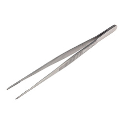 Пинцет прямой, рифленый 155мм ПРОФИ 12-0365