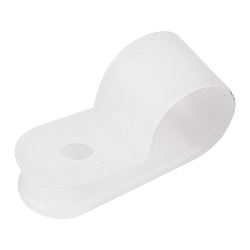 Скоба под винт 12мм, белая (50 шт/уп) REXANT 07-4412