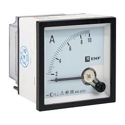 AMA-721 аналоговый на панель (72х72) квадратный вырез 10А прямое подкл. EKF ama-721-10