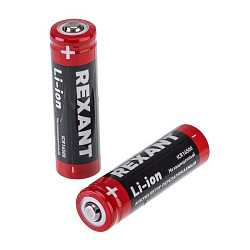 Аккумулятор Li-ion 14500, 3,7В, 750мАч, без платы защиты, плоский контакт, 10 шт, коробка REXANT 30-2050