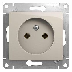 Розетка 1-м СП Glossa 16А IP20 250В без заземл. механизм молочн. SE GSL000941 454466