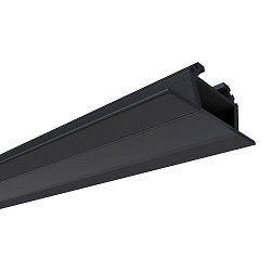 Профиль алюминиевый  угловой, накладной, черный, 28,5х10,4мм, 1м, шир. ленты до 10мм 08-07-Ч