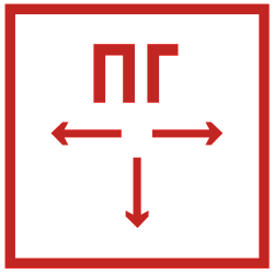 Этикетка самоклеящаяся 150х150мм "Пожарный гидрант" IEK LPC10-1-15-15-PGID