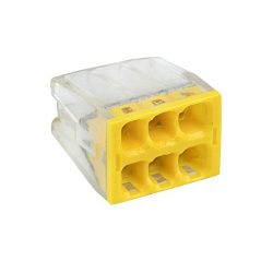 Клемма СМК 2273-246 (с пастой) 6 отверстий 0,5-2,5 мм2 EKF 