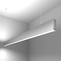 Светильник светодиодный линейный подвесной двусторонний 128см 50Вт 6500К матовое серебро 101-200-40- a041494