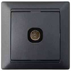 Розетка телевизионная скрытой установки ТР-042 графит 10396BY