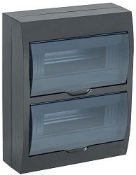 KREPTA 3 Корпус пластиковый ЩРН-П-24 IP41 черный IEK MKP12-N-24-41-K02