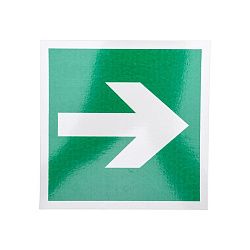 Табличка ПВХ эвакуационный знак «Направляющая стрелка» 200х200 мм REXANT 56-0030-2