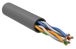 ITK Витая пара U/UTP кат.5E 4х2х24AWG solid PVC серый (305м) РФ/Т LC1-C5E04-111-T-R