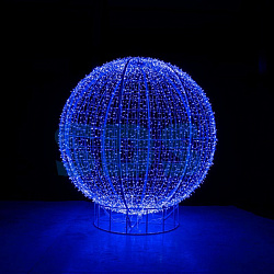 Декоративная 3D фигура Шарик елочный 350 см синий 501-496