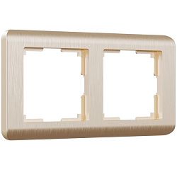 Рамка на 2 поста Stream (шампань) Werkel W0022111