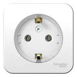 Розетка 1-м ОП Blanca 16А IP20 250В с заземл. без защ. шторок с изолир. пластиной (компакт) бел. SE BLNRA110111 1210461