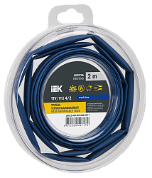Трубка термоусадочная ТТУ нг-LS 4/2 синяя (2м/упак) IEK UDR12-004-002-002-K07-T