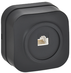 GLORY Розетка для открытой установки компьютерная RJ45 кат.5E РК10-ХЧм черный матовый IEK EKH10-K02M